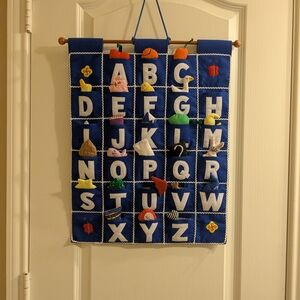 Blue Alphabet Wall Hanging